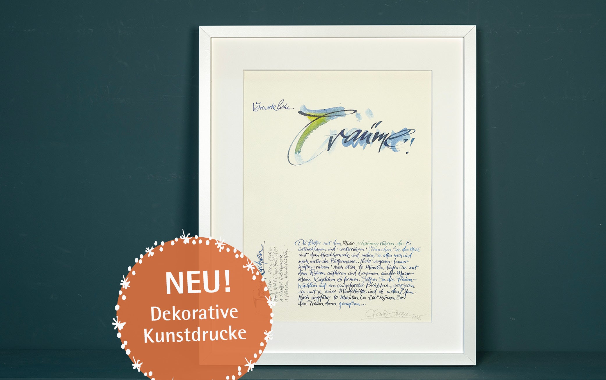 Kalligraphie-Kunstdruck-Rezept-Butterkuchen-Claus-DorschXECKFISCH