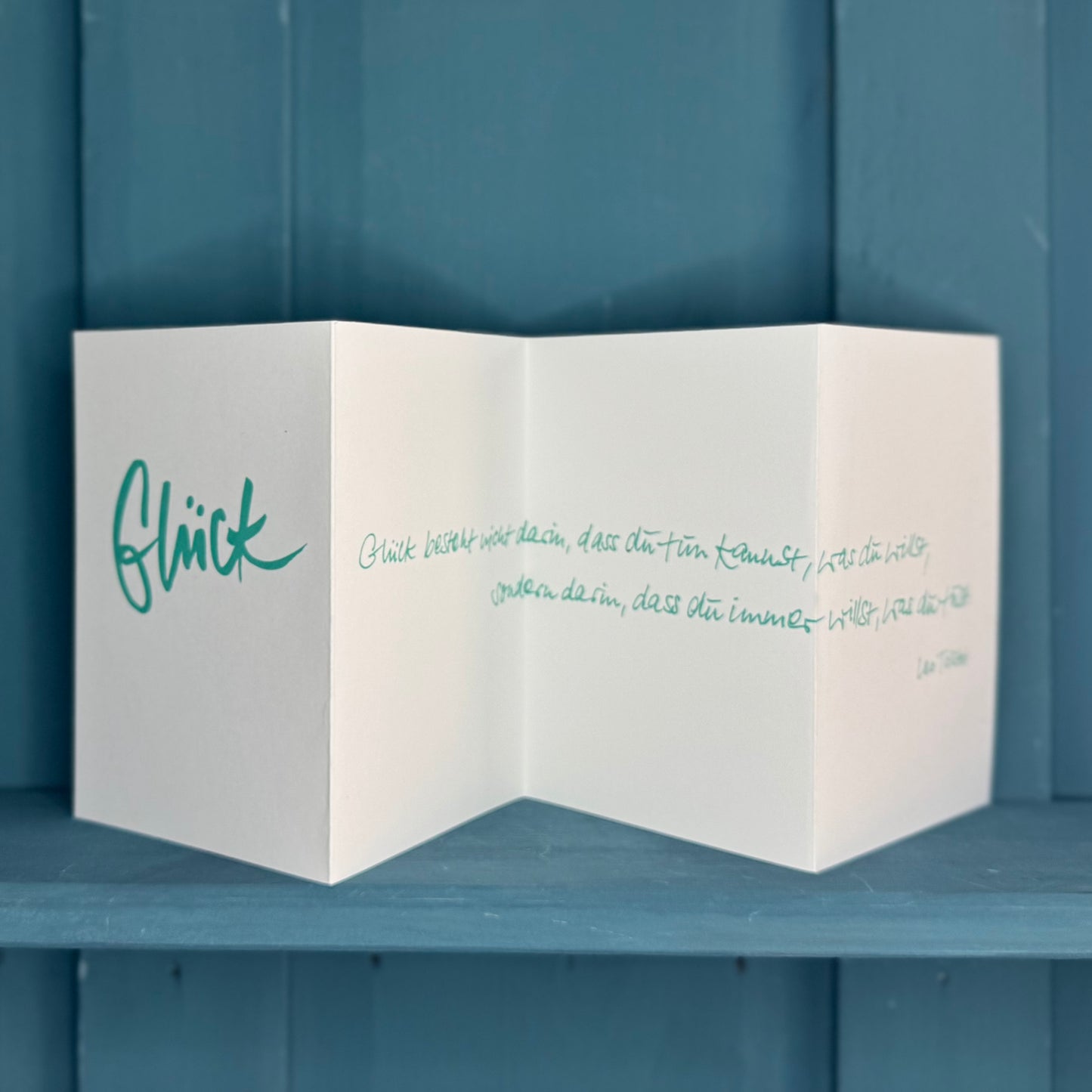 »Glück« (Zitat Leo Tolstoi)